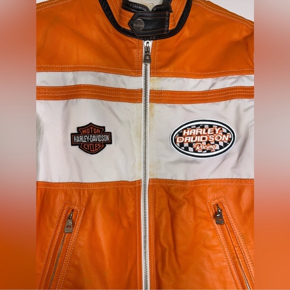 Genuine Leather Motorcycle Jacket-Custom
Made Harley Davidson Style/Dragon Print - Picture 7 of 17